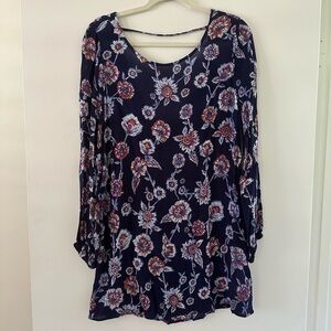 Billabong Blue and Pink Mini Dress Relaxed Backless